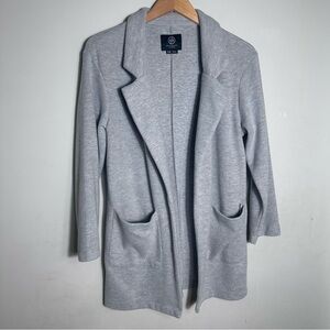 Soft Open-Front Gray Women's Cardigan Sweater Blazer